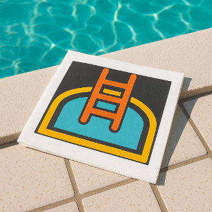 Serviette En Papier Icône Piscine