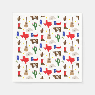 Serviette En Papier Icônes du Texas