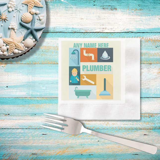 Serviette En Papier Iconique de plombier professionnel (Créateur téléchargé)