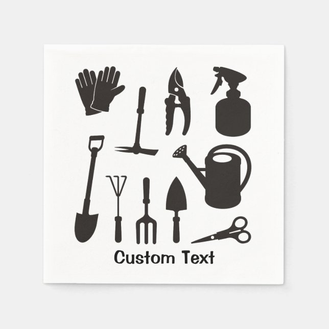 Serviette En Papier Icons Silhouettes (Devant)