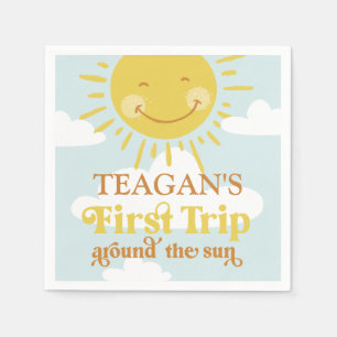 Serviette En Papier Idéal Premier Voyage Autour Du Soleil Premier Anni
