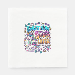 Serviette En Papier Idée Cadeau Licorne Sweat Maintenant Brille Plus T