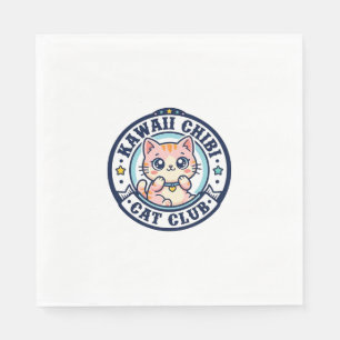 Serviette En Papier Idée cadeau maman chat chibi kawaii - Kawaii Chibi