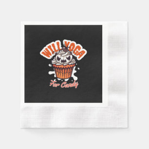 Serviette En Papier Idée de Cupcake Halloween pour le Yoga des Mamans