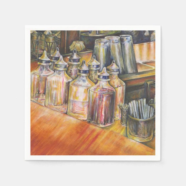 Serviette En Papier Idéography of Golden Light (Devant)