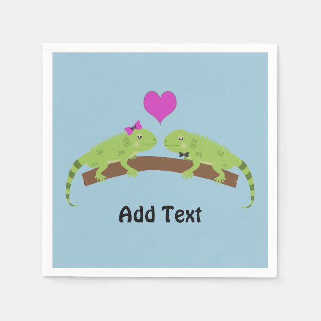 Serviette En Papier Iguana Love (Devant)