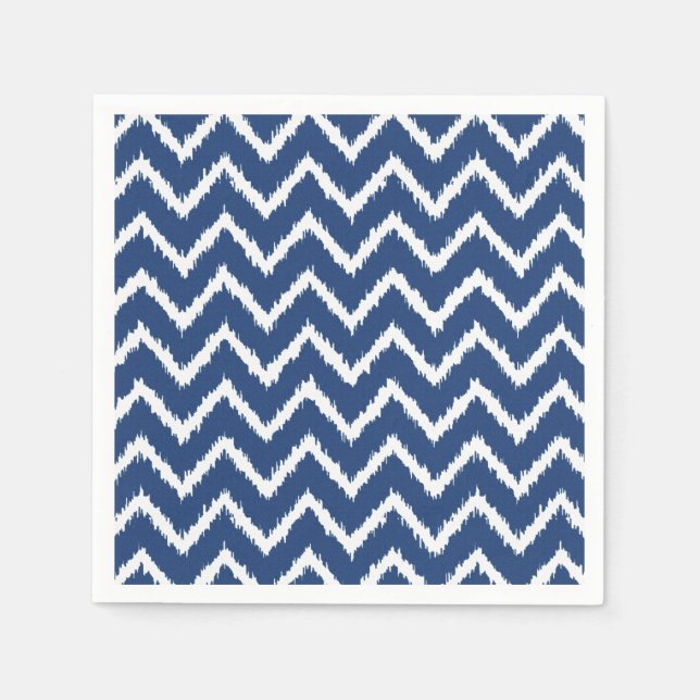 Serviette En Papier Ikat Chevron (Devant)