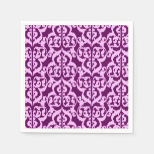 Serviette En Papier Ikat damas mauresque - violet et orchidée