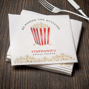 Serviette En Papier Il a posé la question Popcorn de la soirée de mari