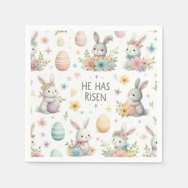 Serviette En Papier Il est ressuscité (Devant)