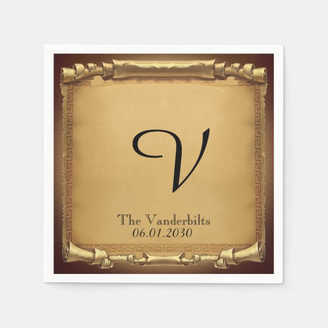 Serviette En Papier Il était une fois Mariage Napkin (Devant)