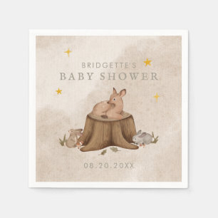 Serviette En Papier Il était une fois un livre de contes de bois