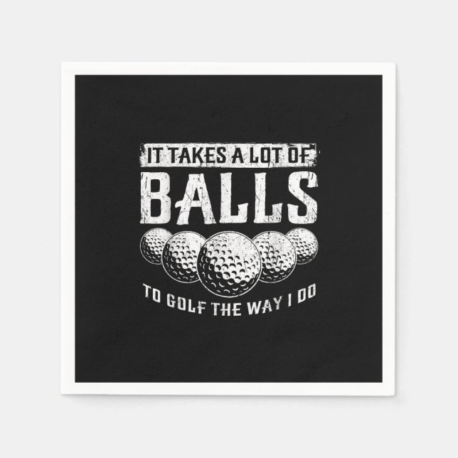 Serviette En Papier Il Faut Beaucoup De Ballons Au Golf Comme Je Le Fa (Devant)