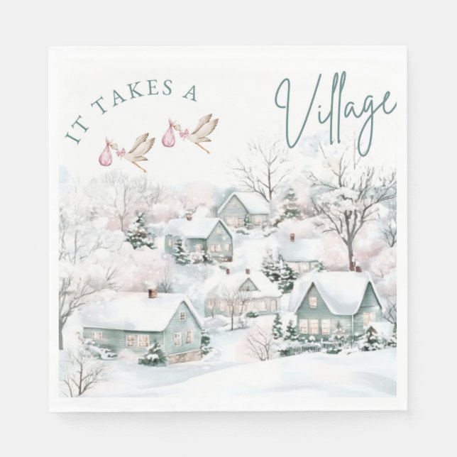 Serviette En Papier il faut tout un village serviettes (Devant)