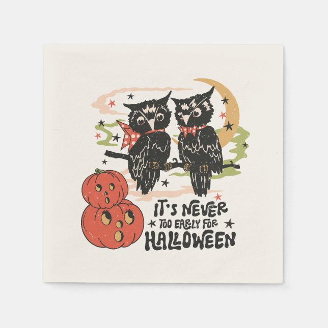 Serviette En Papier Il n'est jamais trop tôt pour Halloween (Devant)