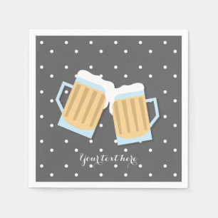 Serviette En Papier Il y a un bébé brassant des mugs de bière gris sou