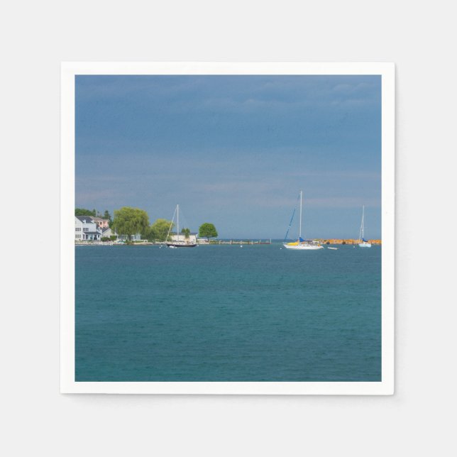Serviette En Papier Île Harbour Mackinac (Devant)