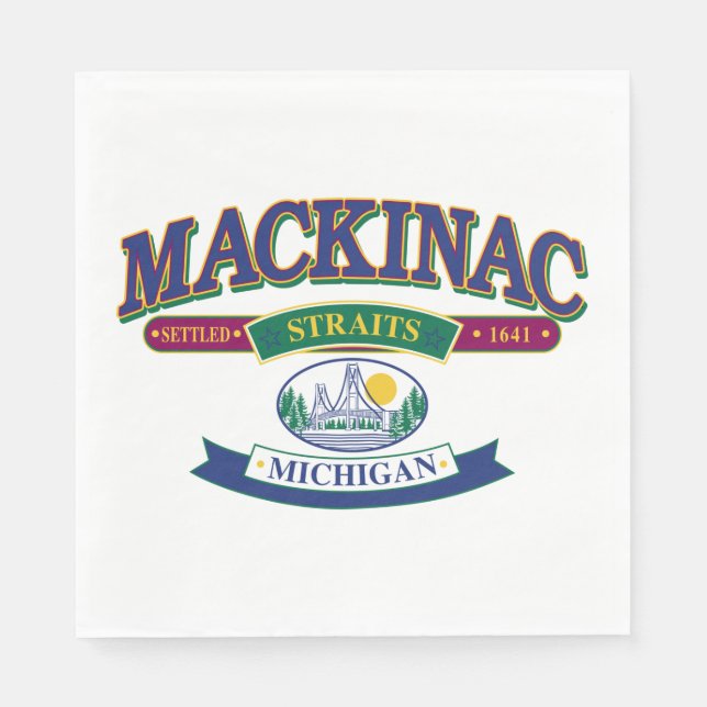Serviette En Papier Île Mackinac Michigan (Devant)