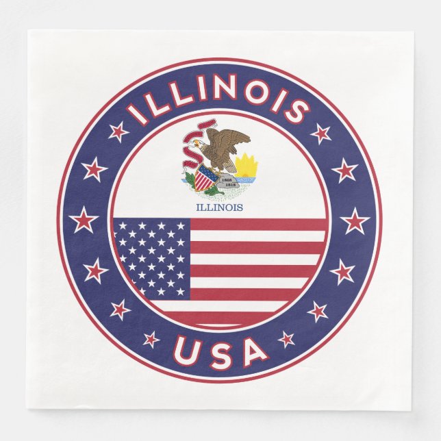 Serviette En Papier Illinois (Devant)