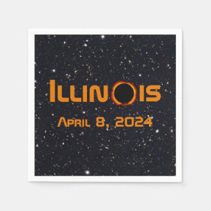 Serviette En Papier Illinois 2024 Total Solaire Eclipse