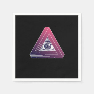 Serviette En Papier Illuminati Triangle Symbol Masonic Conspiracy Gift