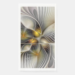 Serviette En Papier Illusion d'optique abstrait 3D fractal avec profon