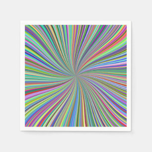 Serviette En Papier Illusion optique de spirale à ruban coloré