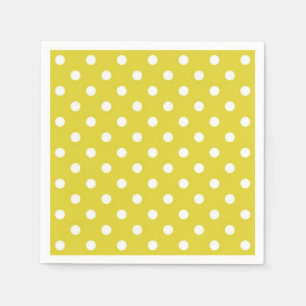 Serviette En Papier Illustrateur de Motif de point Motif Pois jaune