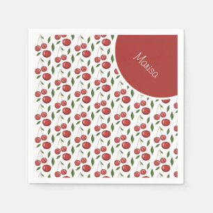 Serviette En Papier Illustration aquarelle de cerises douces