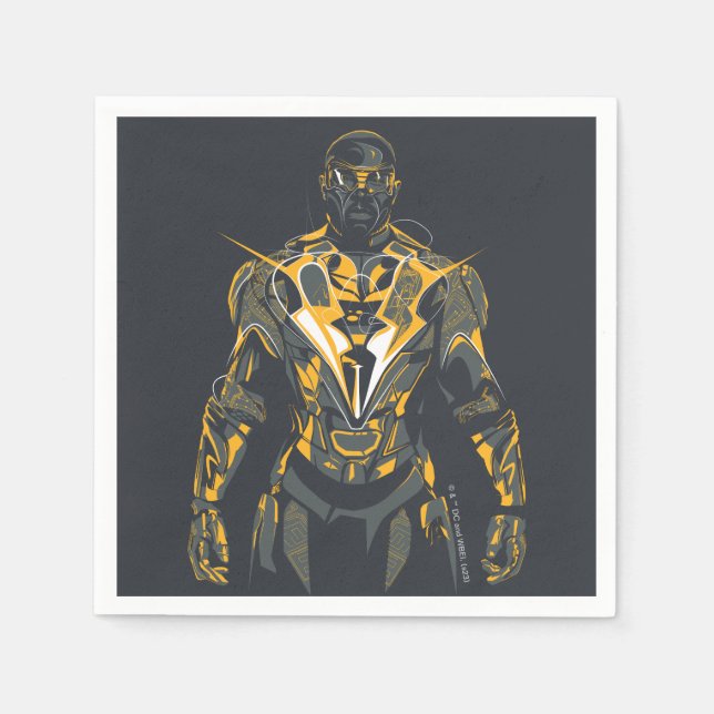 Serviette En Papier Illustration Black Lightning (Devant)