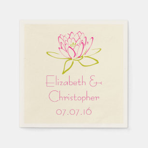 Serviette En Papier Illustration customisée Lotus Flower / Water Lily
