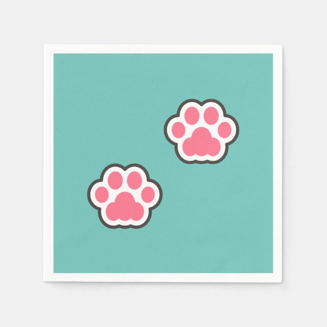 Serviette En Papier Illustration Cute Kitty (Devant)