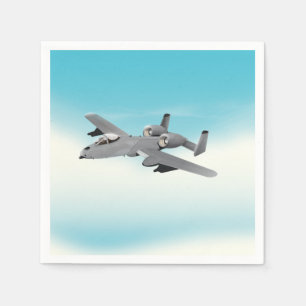 Serviette En Papier Illustration d'avion militaire A10