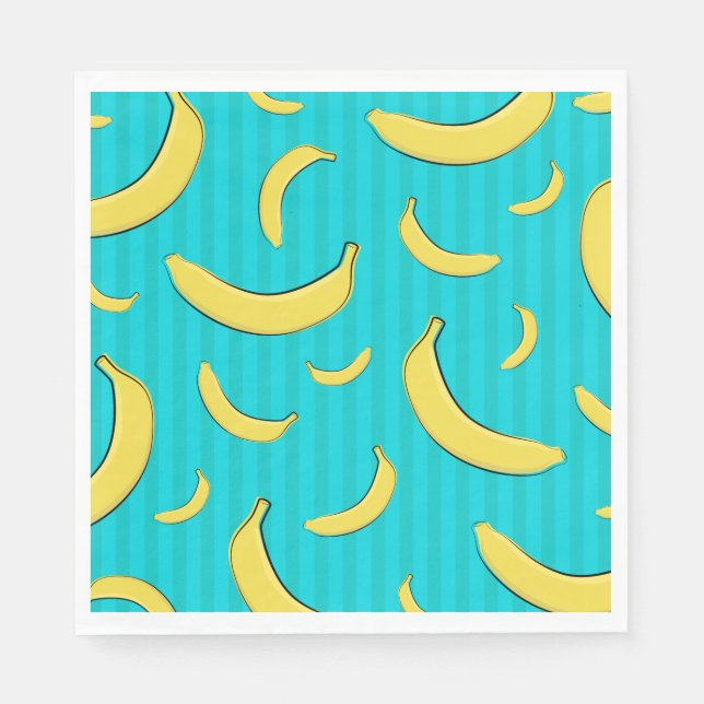 Serviette En Papier Illustration de banane (Devant)