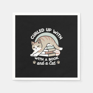 Serviette En Papier Illustration de chat Lover - Curled Up & Cosy