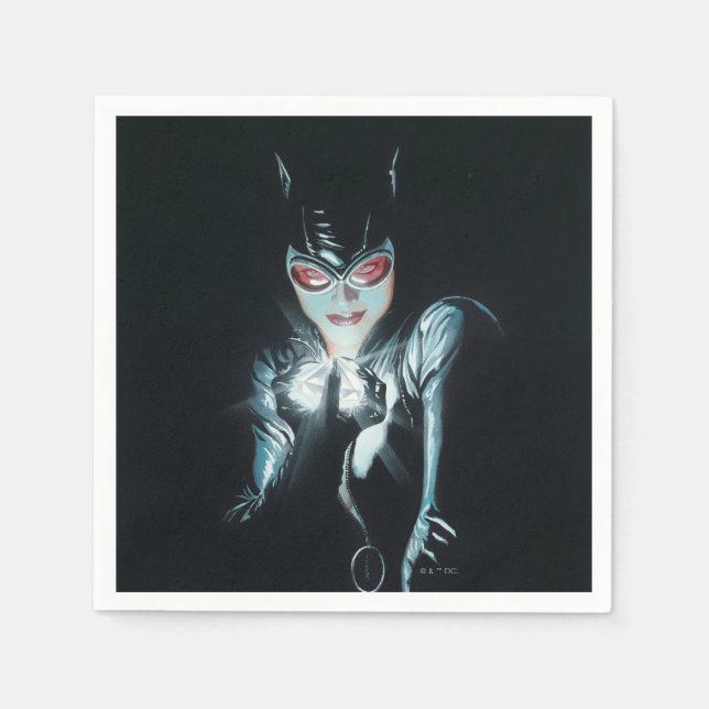 Serviette En Papier Illustration de couverture de Batman Catwoman Face (Devant)