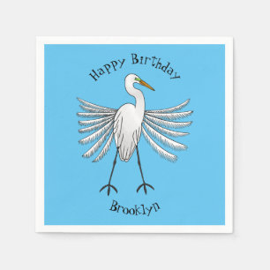 Serviette En Papier Illustration de dessin d'oiseau de grand feu