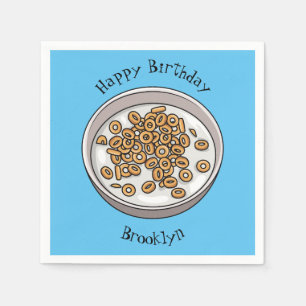 Serviette En Papier Illustration de dessin sur les céréales