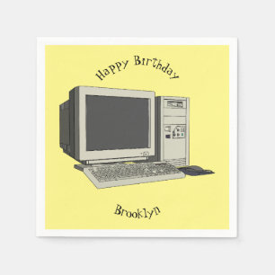 Serviette En Papier Illustration de dessin sur ordinateur