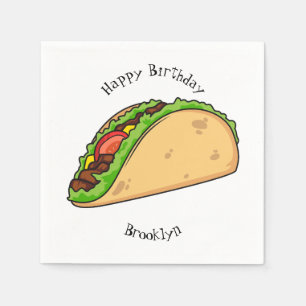 Serviette En Papier Illustration de dessin sur Taco