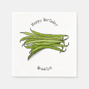 Serviette En Papier Illustration de haricots verts
