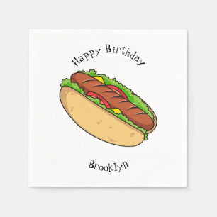 Serviette En Papier Illustration de Hot dog