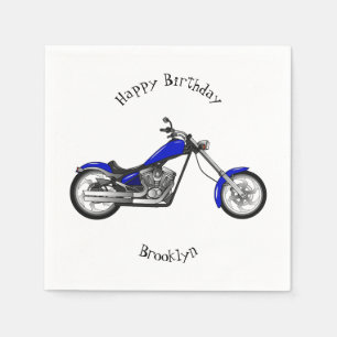 Serviette En Papier Illustration de la moto à hélico