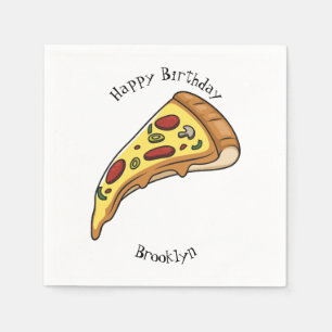 Serviette En Papier Illustration de la pizza