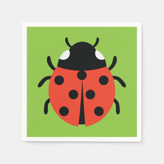 Serviette En Papier Illustration de Ladybug (Devant)