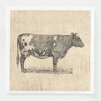 Illustration de l'art de la vache vintage avec Arr
