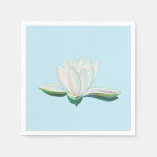 Serviette En Papier Illustration de Lotus blanc