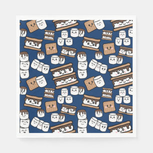Serviette En Papier Illustration de mignonne Smores Marshmallow