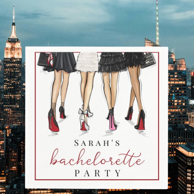 Serviette En Papier Illustration de mode pour l'enterrement de vie de  (Créateur téléchargé)