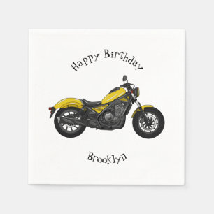 Serviette En Papier Illustration de moto Cruiser